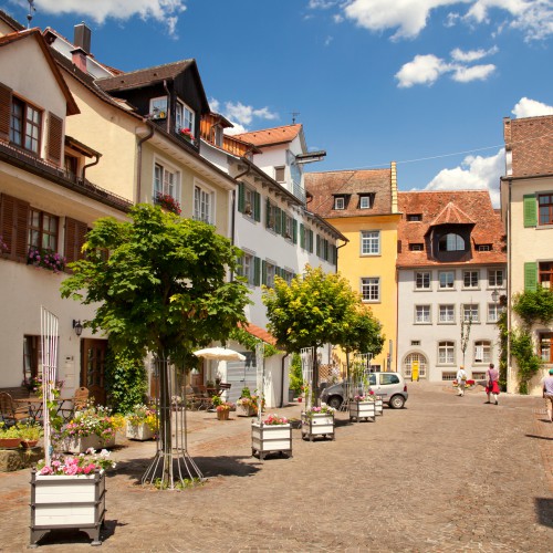 Centrum van Meersburg (DE)