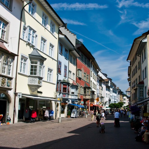 Winkelstraat in Schaffhausen (C)
